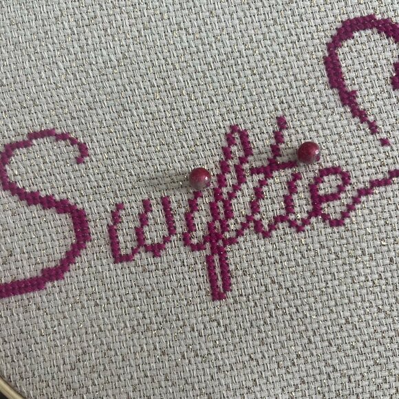 Taylor Swift - Swifty Heart - Finished Counted Cross Stitch - Ready to Hang - Picture 2 of 2